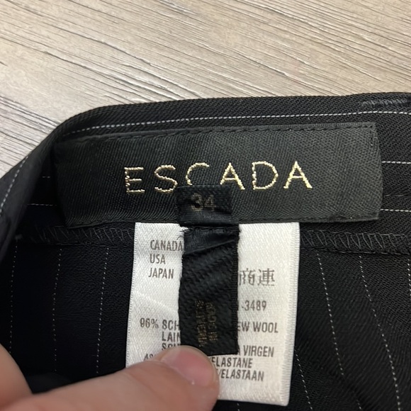 VTG ESCADA WOOL PLEATED STRIPED TROUSERS SIZE 34=4 - Picture 14 of 17